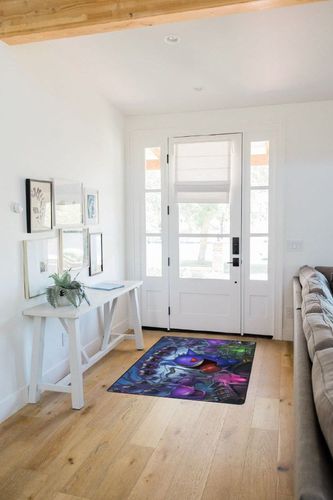 Carpet, Anime Game Cartoon Carpet Living Room Bedroom Floor Sofa Mat, Home Area Decorative Floor Mat in White Scandinavian Entryway