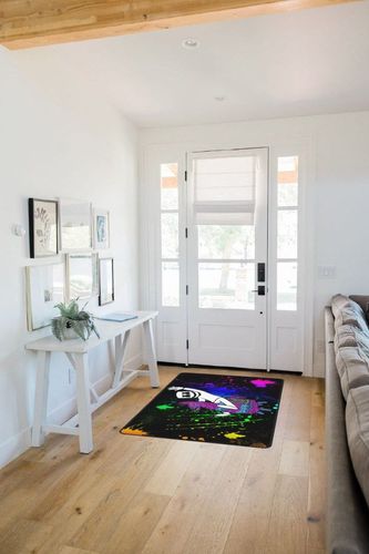 Sevchde Cartoon Rug - 60x39inch Cute Printed Area Rug, Kids Play Rugs Mats Decoration Non Slip Floor Mat for Living Room Bedroom Home Decor in White Scandinavian Entryway