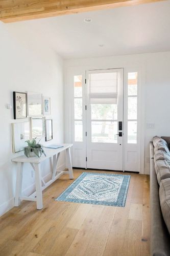 Jonathan Y Boho Blue/White 3 ft. x 5 ft. Cottage Medallion Area Rug in White Scandinavian Entryway