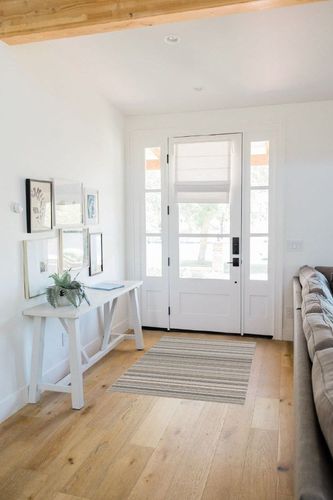 Mainstays Carnival 3ft. x 5ft. Striped Earth Tones Throw Rug in White Scandinavian Entryway