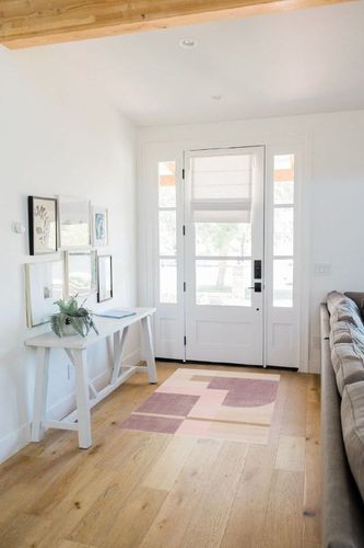 Aslin Geometric Pink/Light Purple Area Rug Wade Logan Rug Size: Rectangle 3' x 5' in White Scandinavian Entryway