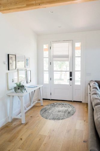 Geometric Tufted Gray/Teal Area Rug George Oliver Rug Size: Rectangle 3' x 5' in White Scandinavian Entryway