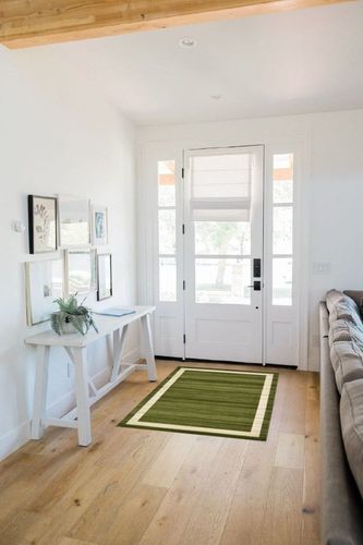 Songul Area Rug in Green Breakwater Bay Rug Size: Rectangle 3'3" x 5'3" in White Scandinavian Entryway