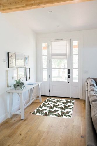 Area Rug 2x3 Feet, Christmas Pine Rug, Rugs for Living Room Decor Bedroom Decor Kids Room, Non-Slip Living Room Rugs, Comrft Carpet Washable Rug in White Scandinavian Entryway
