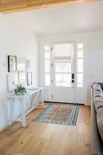 Wonnitar Bohemian Area Rug - Washable 3x5 Entry Rug Non-Slip Colorful Throw Rug,Boho Living Room Kitchen Mat Low-Pile Geometric Indoor Floor Carpet for Laundry Mudroom Dining Table in White Scandinavian Entryway