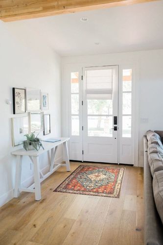 Lahome Boho Tribal Area Rug - 3x5 Distressed Entry Throw Rug Bohemian Faux Wool Indoor Accent Rug Non-Slip Washable Low-Pile Carpet for Entrance Living Room Bedroom Dining Table in White Scandinavian Entryway