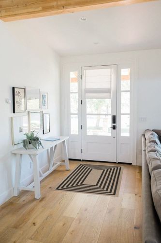Lahome Modern Geometric Easy Jute Rug, Black 3x5 Kitchen Rug Washable Area Rug for Bedroom Thin Non Slip Indoor Door Mat, Farmhouse Laundry Room Rug Contemporary Carpet for Office Outdoor Patio in White Scandinavian Entryway