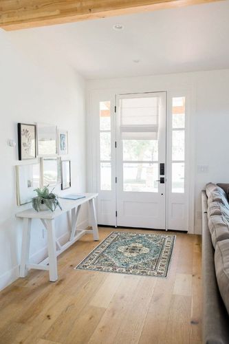 Lahome Floral Medallion Area Rug - 3x5 Distressed Entry Throw Rug Turkish Indoor Accent Rug Non-Slip Washable Low-Pile Carpet for Entrance Living Room Bedroom Dining Table, Sky/Baby Blue in White Scandinavian Entryway