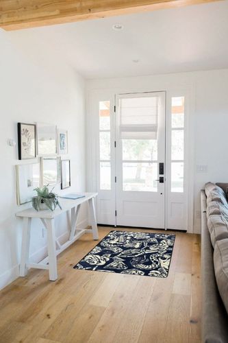 SWEET TANG Area Old School Tattoo Rose Skull Snake Dice Rug Soft Anti-Skid Floor Carpet Bedroom Rug Flannel Carpet Non-Slip Home Decor Durable Bedside Rug Premium Play Mat, 60x39 in White Scandinavian Entryway
