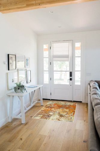 Lahome Modern Abstract Area Rug - 3x5 Soft Rugs for Bedroom Washable Living Room Entryway Rug, Contemporary Non Slip Indoor Accent Carpet for Nursery Office Kitchen Bathroom, Yellow/Gold/Cream in White Scandinavian Entryway