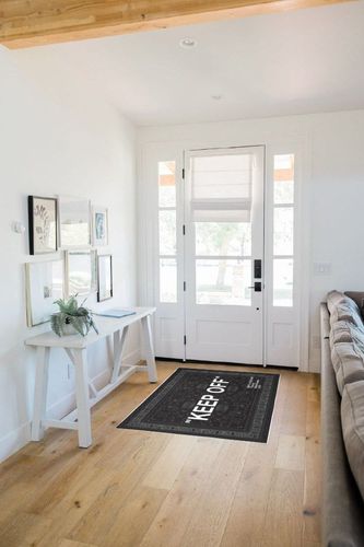 Keep Off Area Rugs 3D Printed Large Carpet Modern Aesthetic Rug forLiving Room Bedroom Decor Mat Home Non-Slip Floor Polyester Rug 2.6' x 5' in White Scandinavian Entryway