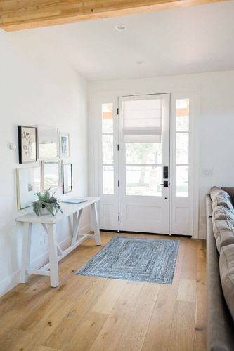nuLOOM Hand Braided Otelia Denim And Jute Area Rug, 3' x 5', Denim in White Scandinavian Entryway