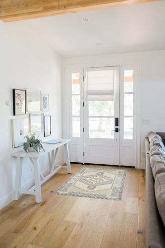 Momeni Anatolia Wool and Nylon Area Rug 3'3" X 5' Light Blue in White Scandinavian Entryway