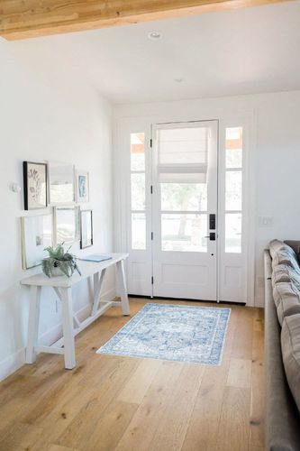 Bloom Rugs Washable Non-Slip 3' x 5' Rug - Blue/Gray Traditional Area Rug for Living Room, Bedroom, Dining Room, and Kitchen - Exact Size: 3' x 5' in White Scandinavian Entryway