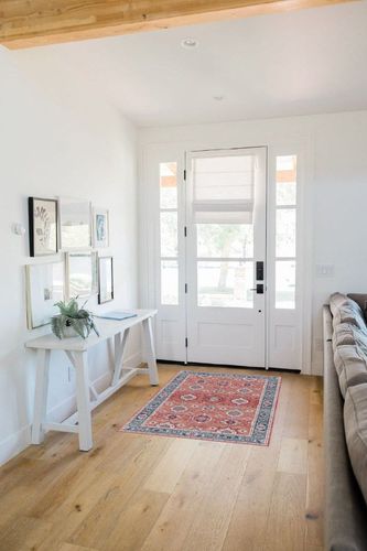 Dripex Vintage Washable Area Rug - 3x5 Boho Entryway Rug for Indoor Door Mat Low-Pile Non-Slip Bedside Rug Bedroom Oriental Medallion Floral Print Carpet Soft Accent Rug Farmhouse Office Home Decor in White Scandinavian Entryway