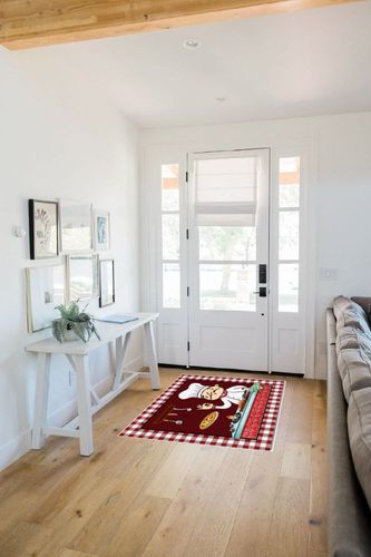 Rugs for Living Room, Fat Chef Area Rug, Area Rug for Kids Room Bedroom Decor, Room Decor Aesthetic Comfy Carpet, Non-Shedding Modern Area Rugs, 3x5ft Washable Rug in White Scandinavian Entryway