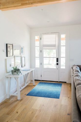 Wonnitar Modern Ombre Area Rug 3x5,Washable Light Blue Entry Rugs,Contemporary Soft Rug for Boys Bedroom,Non-Slip Stain Resistant Bathroom Throw Carpet for Office Kitchen Dorm in White Scandinavian Entryway