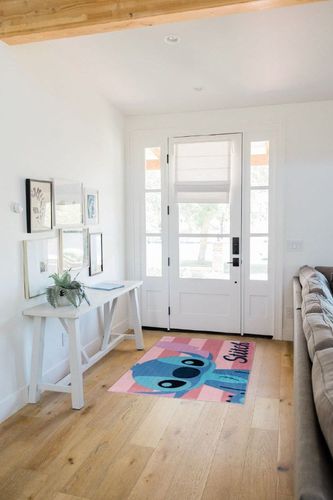 Gertmenian Kids Playroom & Game Room Carpet | Disney Lilo & Stitch Rug | Girls Bedroom Decor | 3x5 Ft Small, Pink, 19838 in White Scandinavian Entryway