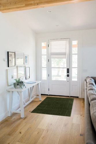 nuLOOM 3' x 5' SuperiorWash Indoor Area Rug, 100% Recycled PET, Machine Washable, Oeko-TEX Certified, Medium Pile, Pet-Friendly, Kailani Geometric Green in White Scandinavian Entryway