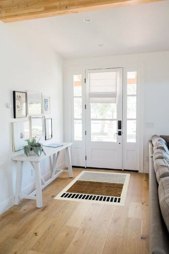 nuLOOM Fringed Performance Indoor Area Rug, Power Loomed, Easy Clean, Durable, Non-Shed, 3' x 5', Keeva Beige in White Scandinavian Entryway