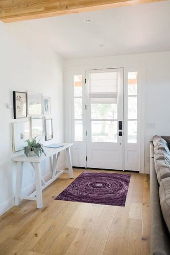 SAFAVIEH Ikat Collection Accent Rug - 3' x 5', Purple, Handmade Wool, Ideal for High Traffic Areas in Entryway, Living Room, Bedroom (IKT633P) in White Scandinavian Entryway