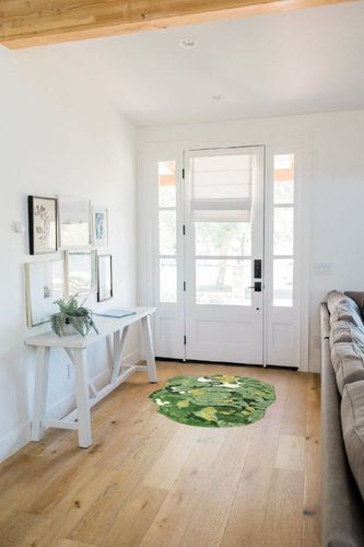 Green Moss Bathroom Rugs, Non-Slip Bath Mats for Bathroom Decor, Plush Rug Soft Machine Washable, Abstract Mountains River Grass Entryway Door Mat for Bedroom Aesthetic Decor 40''x42'' in White Scandinavian Entryway