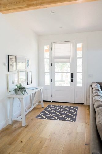 Maples Rugs Rebecca Contemporary Kitchen Rugs Non Skid Accent Area Carpet [Made in USA], 2'6" x 3'10", Indigo Blue in White Scandinavian Entryway