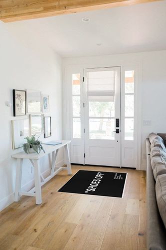Keep Off Area Rugs Shoes Off Rug Modern Popular Themed Carpet for Living Room Bedroom Playroom Home Decor Non-Slip Floor Mat 3' x 4' in White Scandinavian Entryway