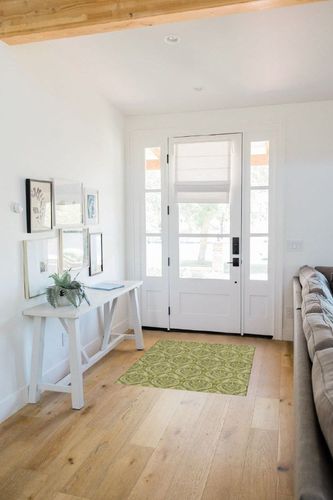 Addison Rugs Chantille ACN572 Green 2'6" x 3'10 Indoor Outdoor Area Rug, Stain Resistant, Machine Washable, Non Shedding, Bedroom, Living Room, Dining Room, Kitchen Rug in White Scandinavian Entryway