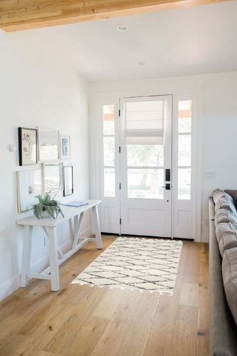 Mansel Lattice Power Loom Performance Off White Rug AllModern Rug Size: Runner 2 ... in White Scandinavian Entryway