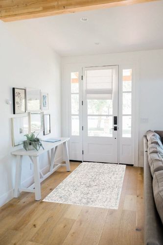 Livabliss Ankara Vintage Medallion Area Rug,2'7" x 7'3", Ivory in White Scandinavian Entryway