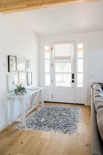 Oregon Handmade Tufted Light Gray Area Rug Gracie Oaks Rug Size: Rectangle 4' x 6' in White Scandinavian Entryway