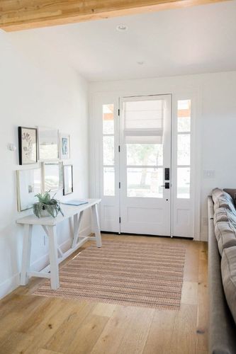 Sonnenberg Striped Flatweave Black/Natural Area Rug Laurel Foundry Modern ... in White Scandinavian Entryway