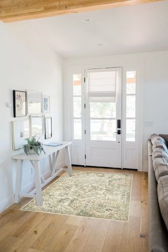 Kentville Orential Cream/Brown Area Rug Trent Austin Design Rug Size: Rectangle 4 ... in White Scandinavian Entryway