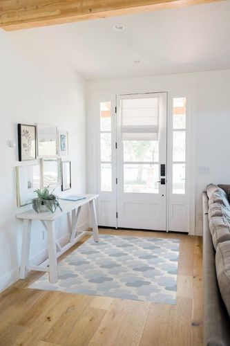 S Curve Light Blue Area Rug by Becky Bailey Corrigan Studio Rug Size: Rectangle 4 ... in White Scandinavian Entryway
