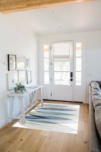 Abbie-Leigh Floral Ivory/Blue Area Rug Latitude Run Rug Size: Rectangle 4' x 6' in White Scandinavian Entryway