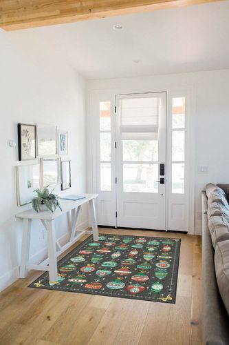 4'x6' | Machine Washable Area Rug | Kid & Pet Friendly | Indoor Rug | Festive ... in White Scandinavian Entryway