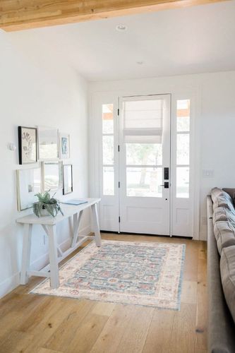 Emmy Traditional Blue Area Rug Kelly Clarkson Home Rug Size: Rectangle 4' x 5'7" in White Scandinavian Entryway