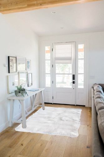 Super Area Rugs Ultra Soft & Fluffy Faux Sheepskin Rug, White 4 x 6 Feet Carpet for Bedroom Living Room in White Scandinavian Entryway