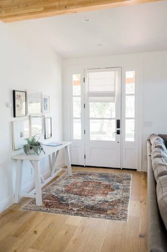 xilixili 4x6 Area Rug,Washable Rugs for Living Room Bedroom,Non Slip Backing with Stain Resistant Vintage Medallion Pattern Room Decor Small Area Rugs (Red/Blue/Gold,4'x6') in White Scandinavian Entryway