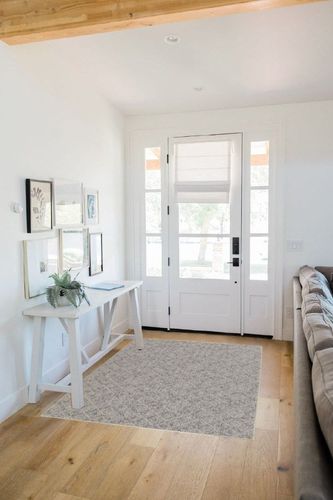 Garland Rug Classic Berber 4-Feet by 6-Feet Area Rug Earth Tone in White Scandinavian Entryway