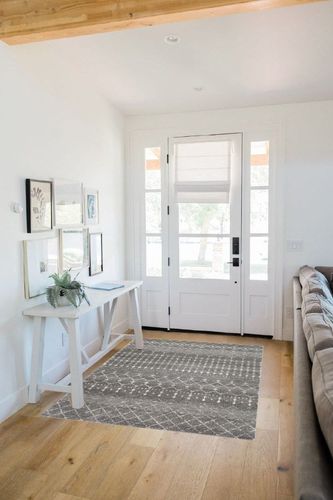 nuLOOM Moroccan Blythe Area Rug, 4x6, Dark Grey in White Scandinavian Entryway