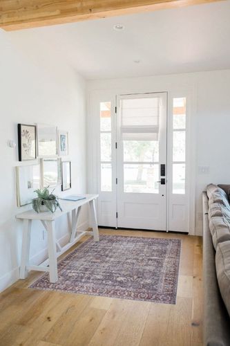 Bloom Rugs Washable 4' x 6' Rug - Brown/Dark Gray Traditional Area Rug for Living Room, Bedroom, Dining Room, and Kitchen - Exact Size: 4' x 6' in White Scandinavian Entryway