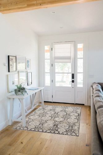 Mark&Day Area Rugs, 4x6 Geelbroek Traditional Black Area Rug, Charcoal Grey Brown Carpet for Living Room, Bedroom or Kitchen (4'3" x 5'7") in White Scandinavian Entryway