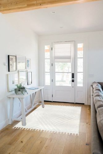 nuLOOM Risette Geometric Shag Tassel Area Rug - 4x6 Shag Area Rug Casual Ivory Rugs for Living Room Bedroom Dining Room Nursery Kitchen in White Scandinavian Entryway
