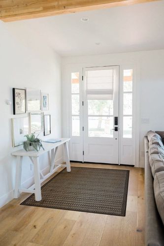 Unique Loom Outdoor Border Collection Area Rug - Checkered (4' x 6' Rectangle, Gray/ Black) in White Scandinavian Entryway