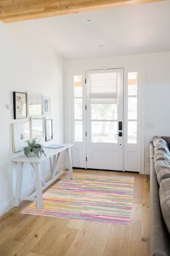 SAFAVIEH Bellagio Collection Area Rug - 4' x 6', Yellow & Green, Boho Design, Handmade Wool, Ideal for The Living Room, Bedroom, Dining Room (BLG201C-4) in White Scandinavian Entryway