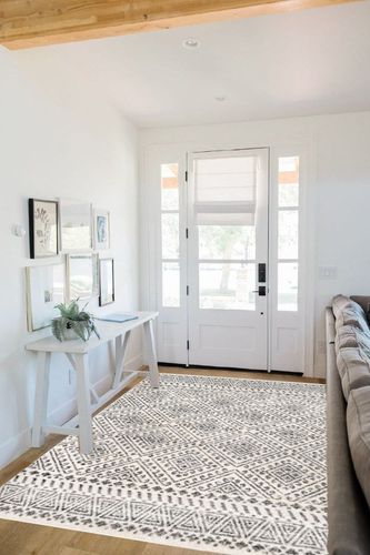 nuLOOM Camila Diamond Trellis Area Rug, 5x8, Off-white in White Scandinavian Entryway
