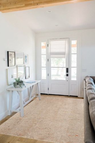 Mohawk Home 5' x 8' Non Slip Rug Pad Gripper 1/4 Thick Dual Surface Felt + Rubber Gripper - Safe for All Floors in White Scandinavian Entryway