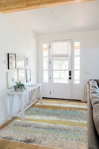 JONATHAN Y CTP105A-5 Contemporary POP Modern Abstract Vintage Indoor Area-Rug Bohemian Easy-Cleaning High Traffic Bedroom Kitchen Living Room Non Shedding, 5 X 8, Cream/Yellow in White Scandinavian Entryway
